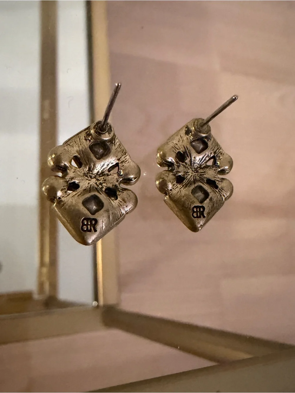 Crystal Cluster Stud Earrings - Clear Crystal